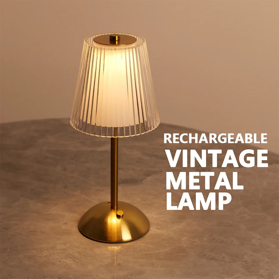 Night Light LED Table Lamp Touch Sensor Rechargeable Nordic Interior Dimming Stand LED Bedside Lamp Restaurant Hotel Bar Bedroom