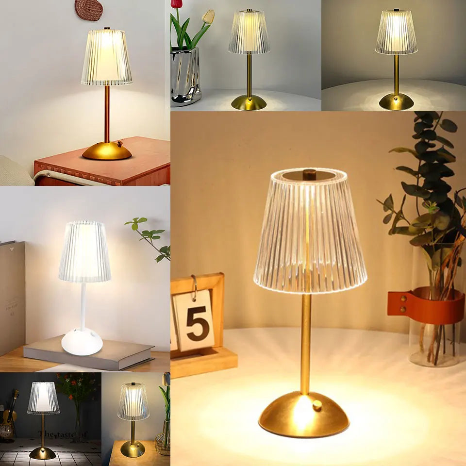 Night Light LED Table Lamp Touch Sensor Rechargeable Nordic Interior Dimming Stand LED Bedside Lamp Restaurant Hotel Bar Bedroom