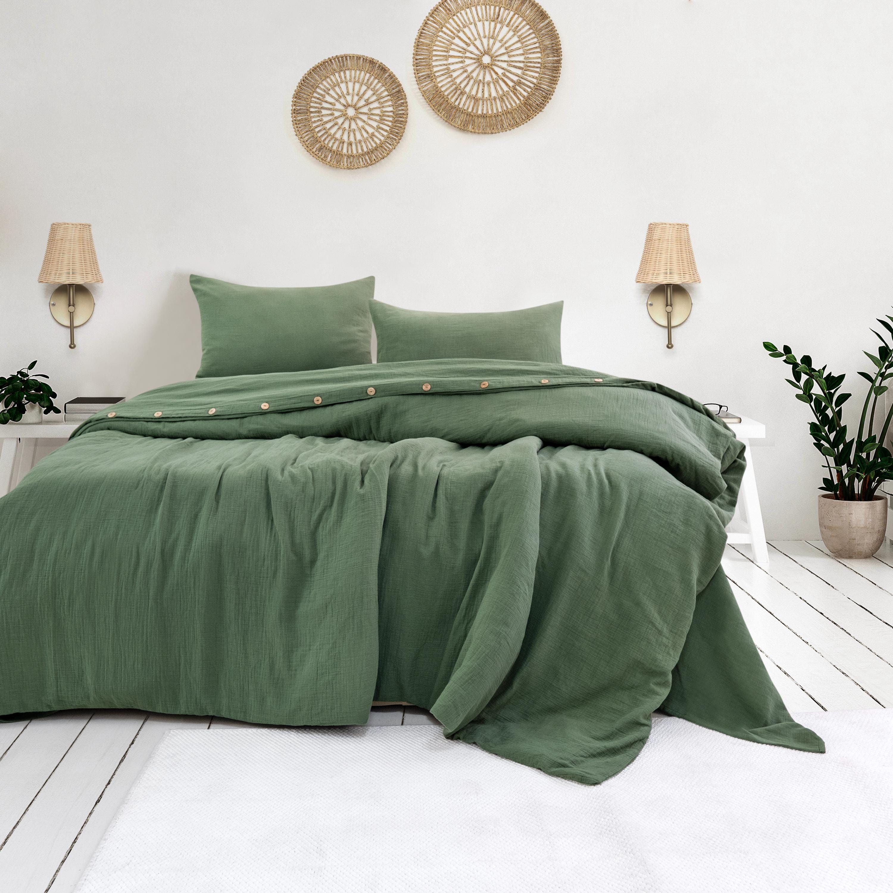 Luxury Muslin Duvet Cover: 100% Cotton Gauze Bed Linen