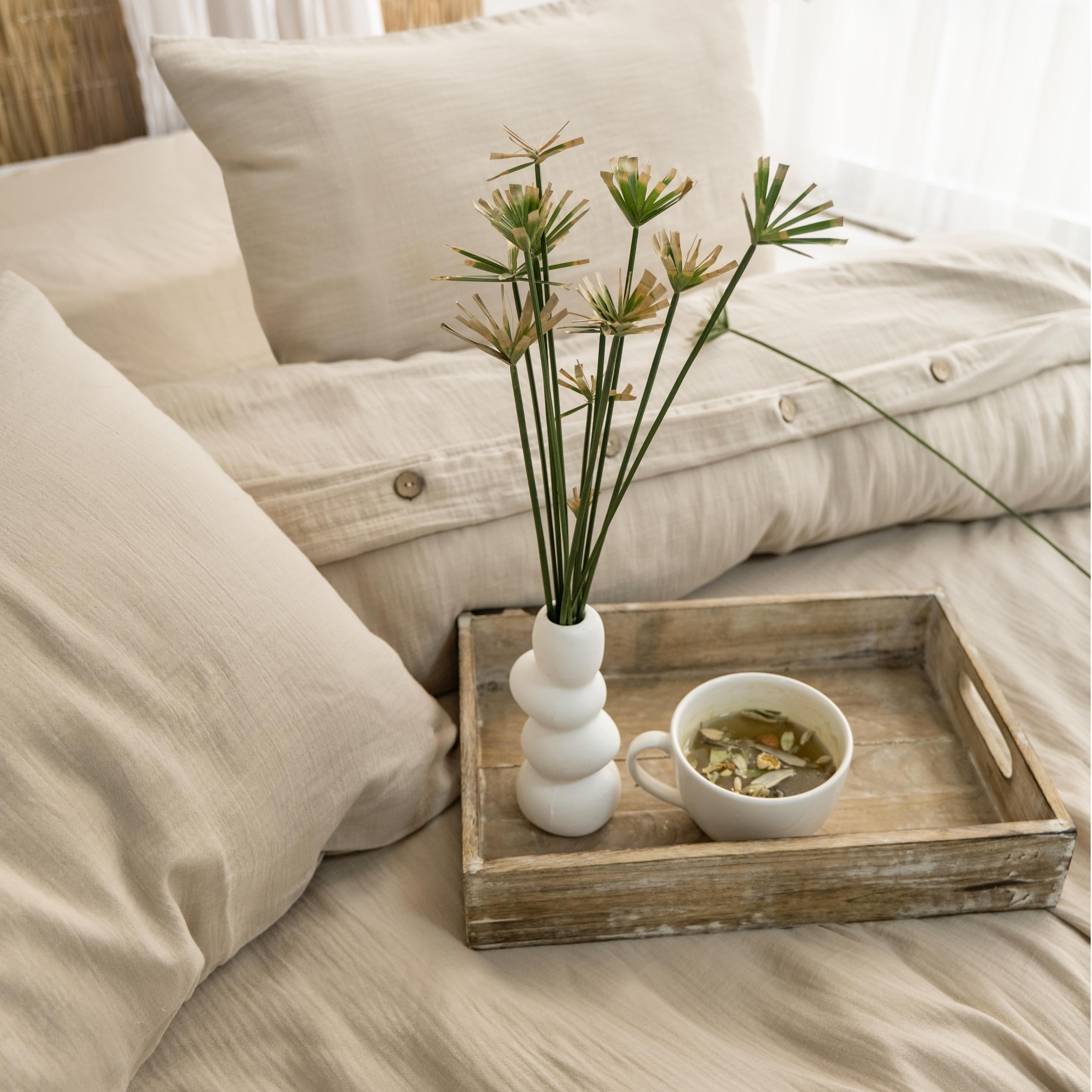 Luxury Muslin Duvet Cover: 100% Cotton Gauze Bed Linen