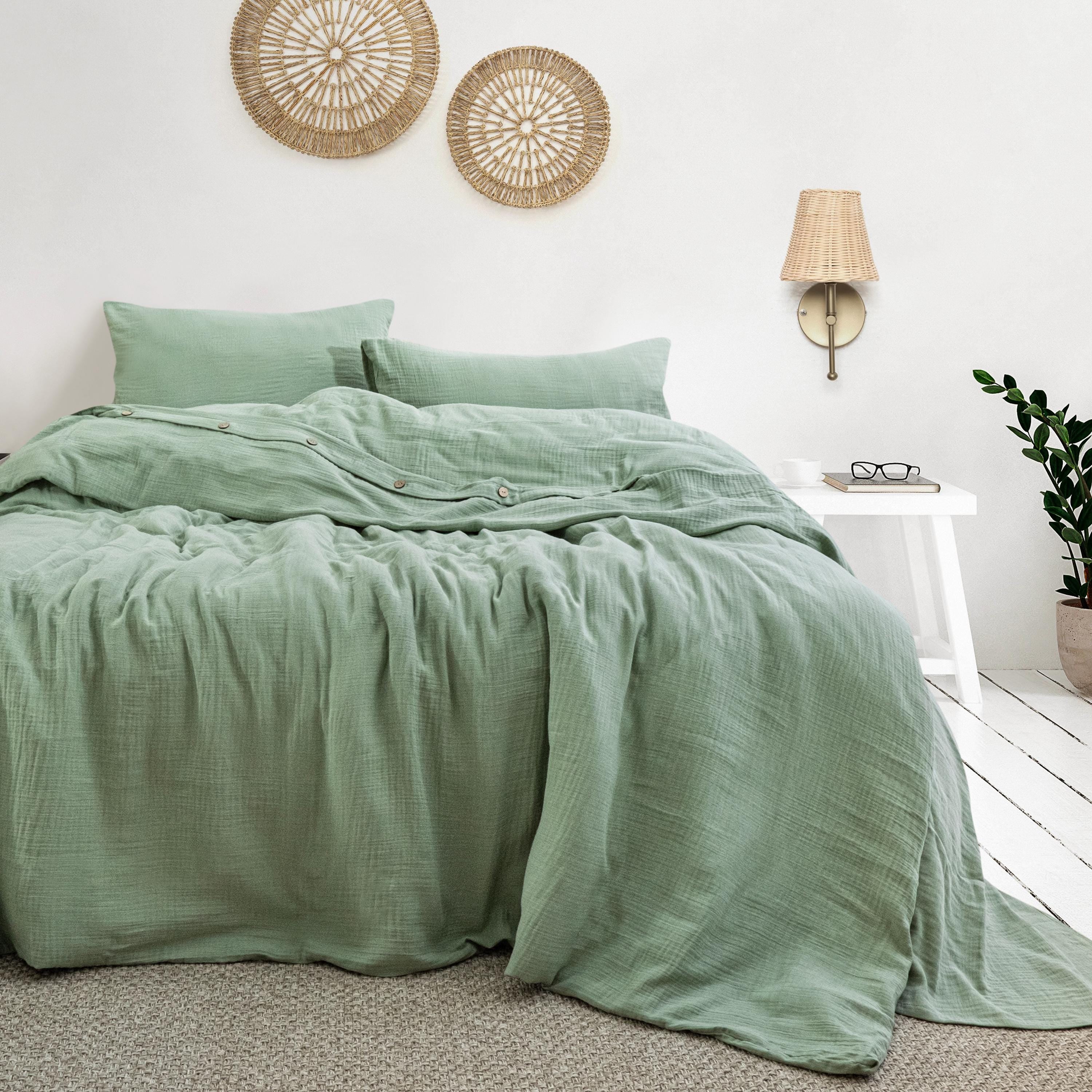 Luxury Muslin Duvet Cover: 100% Cotton Gauze Bed Linen