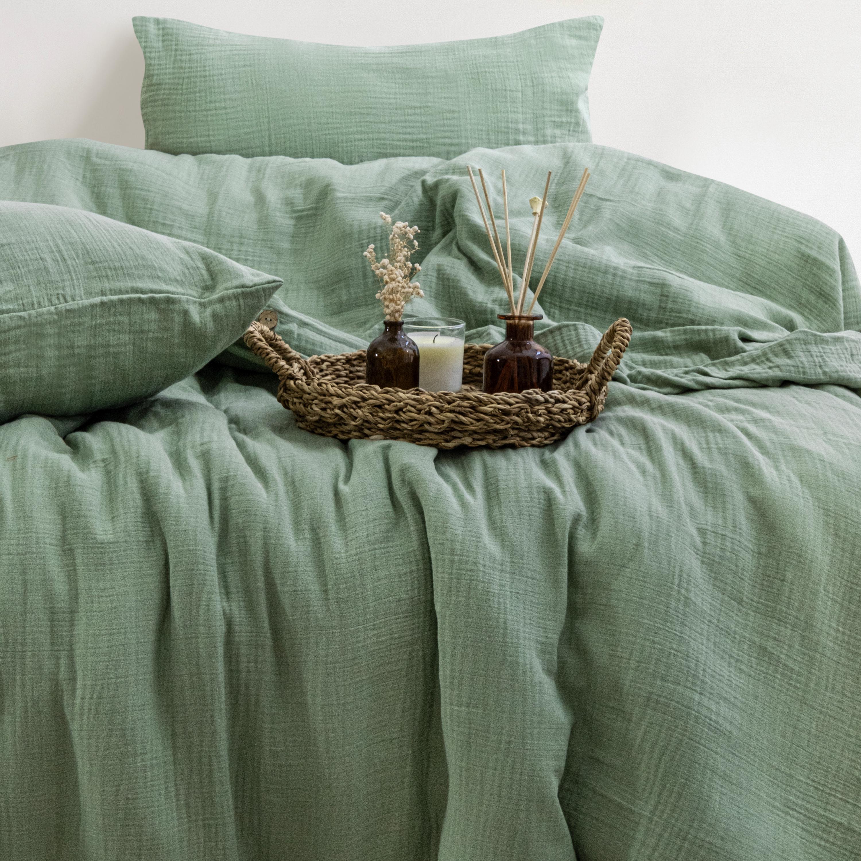 Luxury Muslin Duvet Cover: 100% Cotton Gauze Bed Linen