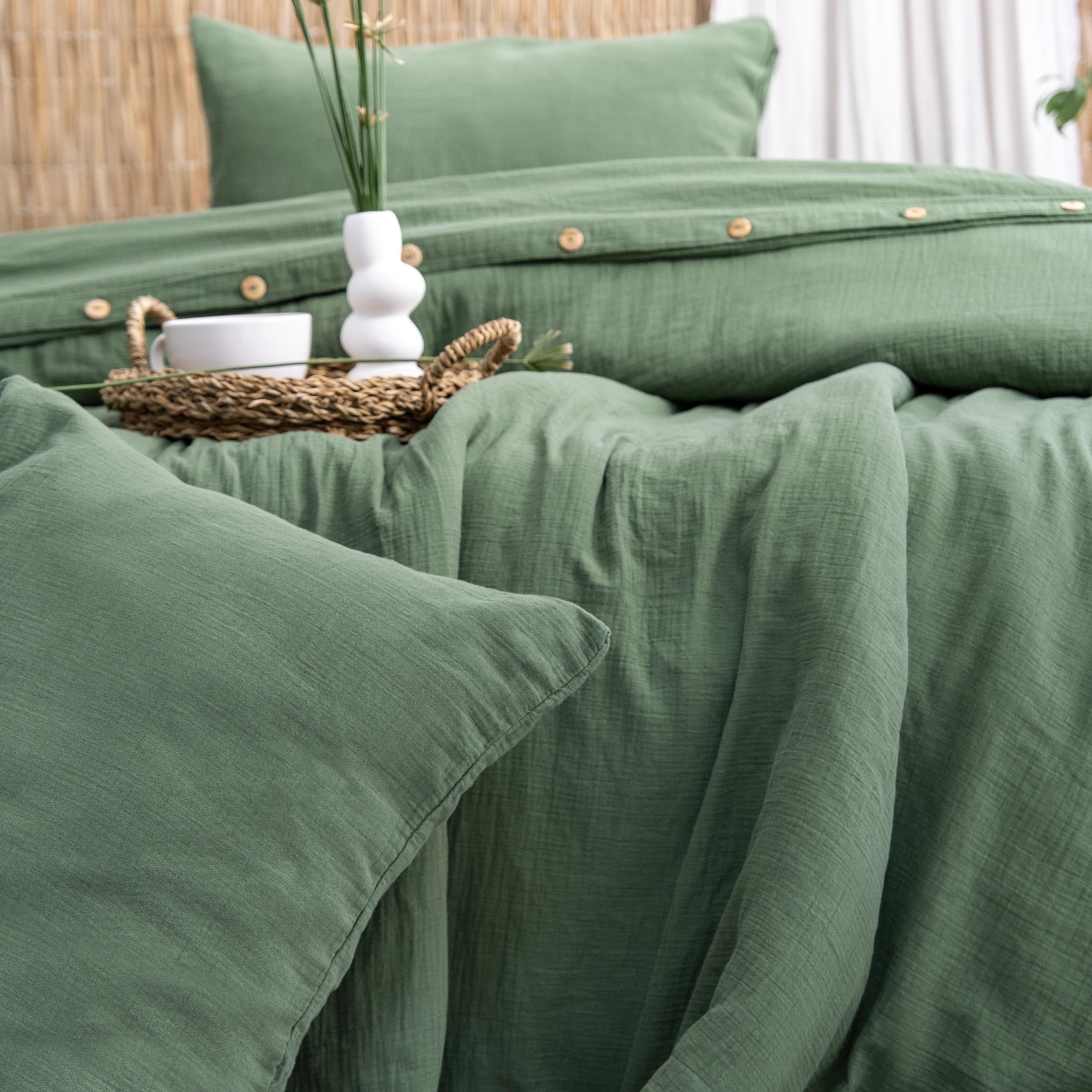 Luxury Muslin Duvet Cover: 100% Cotton Gauze Bed Linen