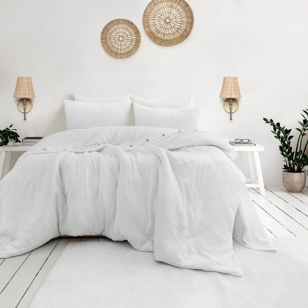 Luxury Muslin Duvet Cover: 100% Cotton Gauze Bed Linen