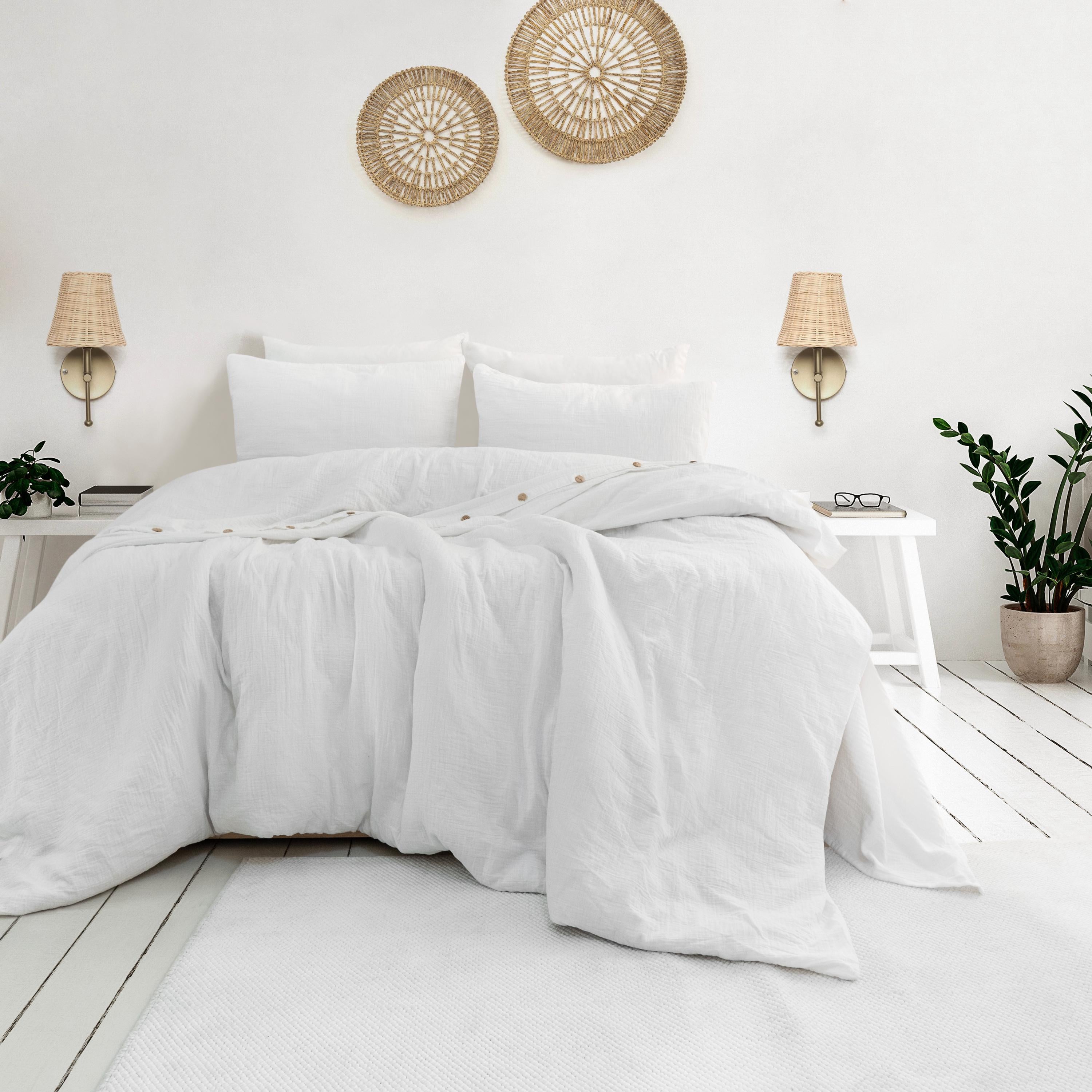 Luxury Muslin Duvet Cover: 100% Cotton Gauze Bed Linen