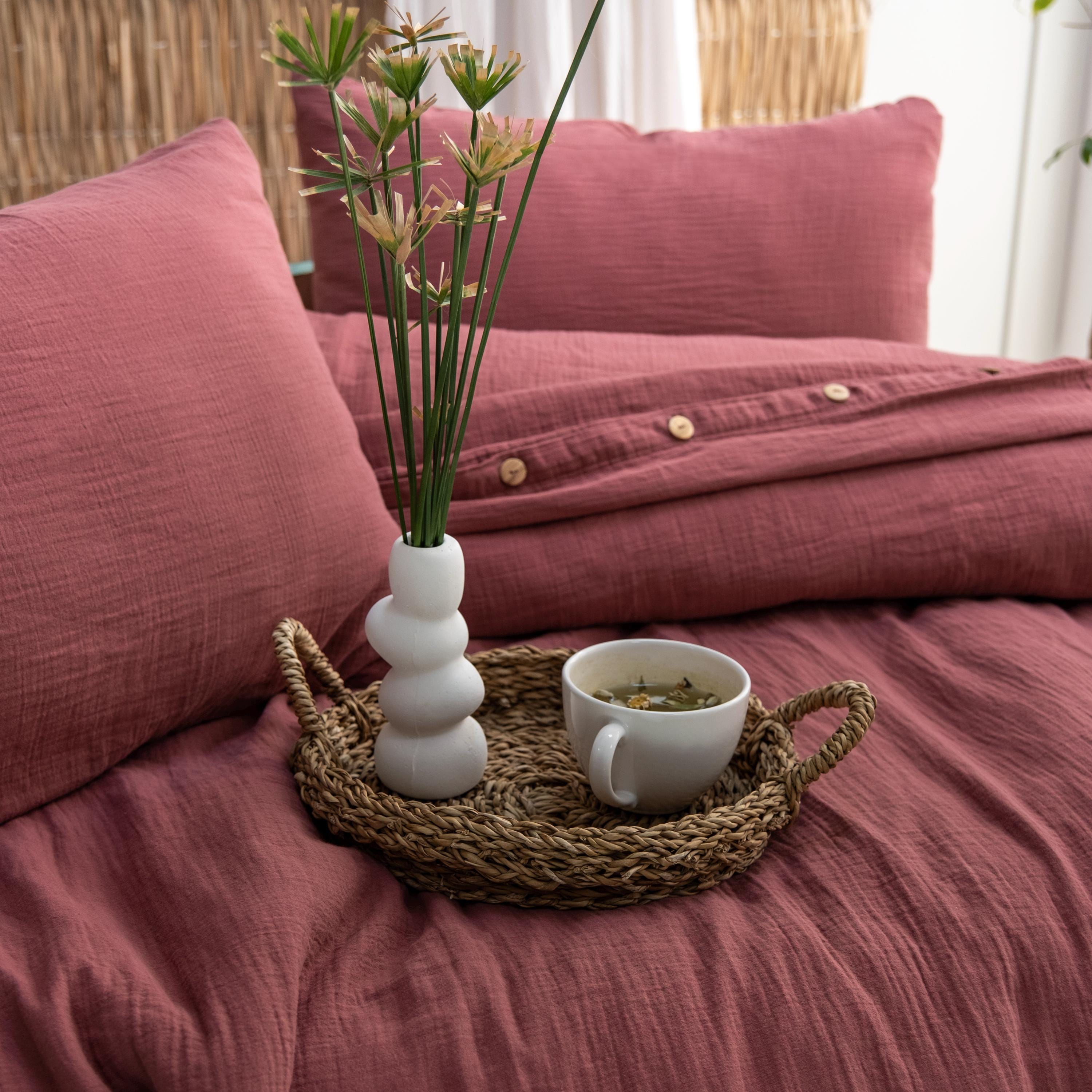 Luxury Muslin Duvet Cover: 100% Cotton Gauze Bed Linen